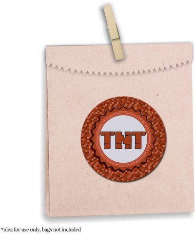 Pixel Miner TNT Themed Thank You Sticker Labels for Kids 40 2" Party Circle Stickers by AmandaCreation Great for Party Favors...