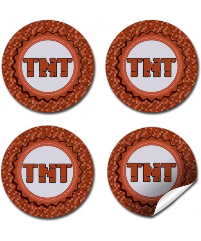 Pixel Miner TNT Themed Thank You Sticker Labels for Kids 40 2" Party Circle Stickers by AmandaCreation Great for Party Favors...