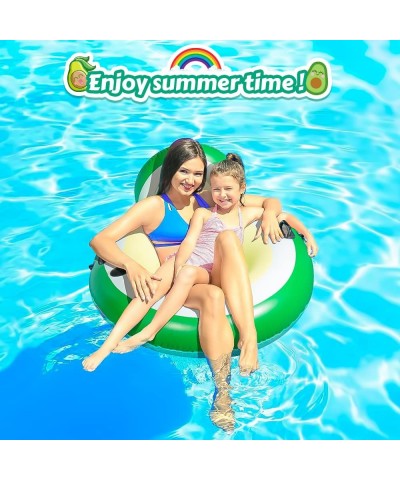 Inflatable Pool Float Large 43" Beach Lounge Floating Chair with Headrest Lake & River Rafts with GRAP Rope Swimming Pool Ham...