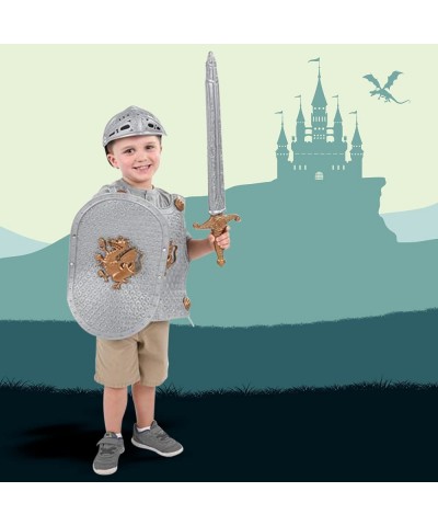 Knight Set for Kids Knight Costume for Kids with Sword Vest Helmet and Shield Halloween Costume for Boys and Girls Medieval P...