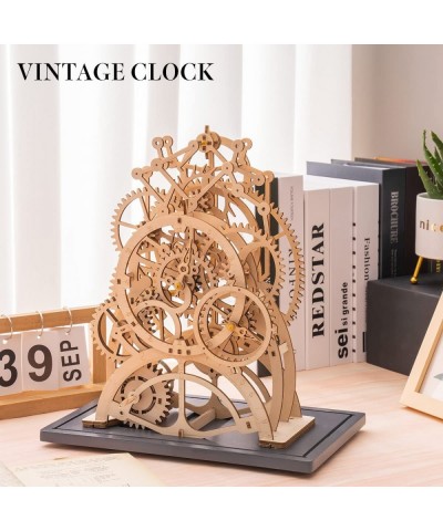 3D Wooden Puzzle Clock Kit - 166pcs Self-Assembly Model Kit Wooden Puzzles for Adult -Brain Teaser Engineering Toy- Gift for ...