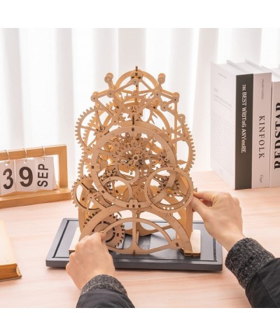 3D Wooden Puzzle Clock Kit - 166pcs Self-Assembly Model Kit Wooden Puzzles for Adult -Brain Teaser Engineering Toy- Gift for ...