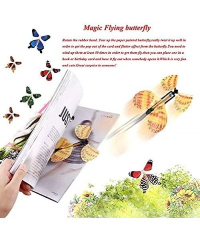 Magic Flying Butterfly Anytec 5PC Wind up Butterfly Flutter Card Prank Flying Paper Butterflies for Birthday Anniversary Wedd...