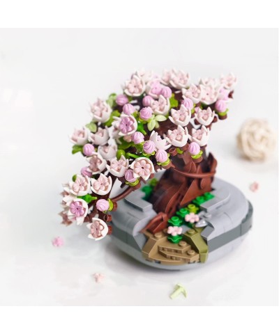 Mini Bricks Model 426Pcs- Cherry Tree Bonsai Model DIY Color-Changing Cherry Blossoms Mini Building Block MOC Bricks Stem Toy...