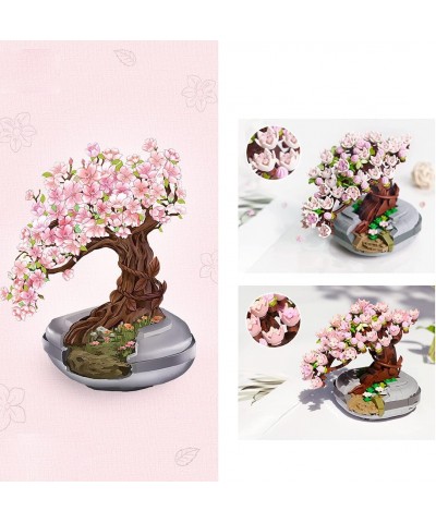 Mini Bricks Model 426Pcs- Cherry Tree Bonsai Model DIY Color-Changing Cherry Blossoms Mini Building Block MOC Bricks Stem Toy...