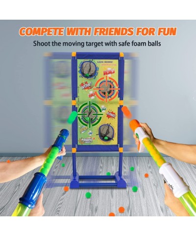 Shooting Game Toy for 5+ Years Old Boys & Girls - 2pk Foam Ball Air Popper Toy Guns Electric Stand Shooting Target 30 Foam Ba...