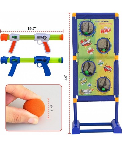 Shooting Game Toy for 5+ Years Old Boys & Girls - 2pk Foam Ball Air Popper Toy Guns Electric Stand Shooting Target 30 Foam Ba...