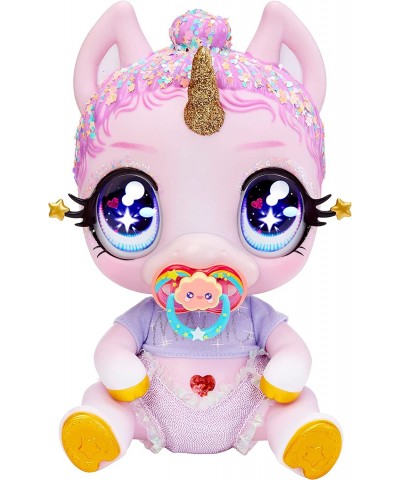 MGA'S Glitter Babyz Jewels Daydreamer Unicorn Baby Doll with Magical Color Changes Lavender Glitter Hair “Magic” Outfit Diape...