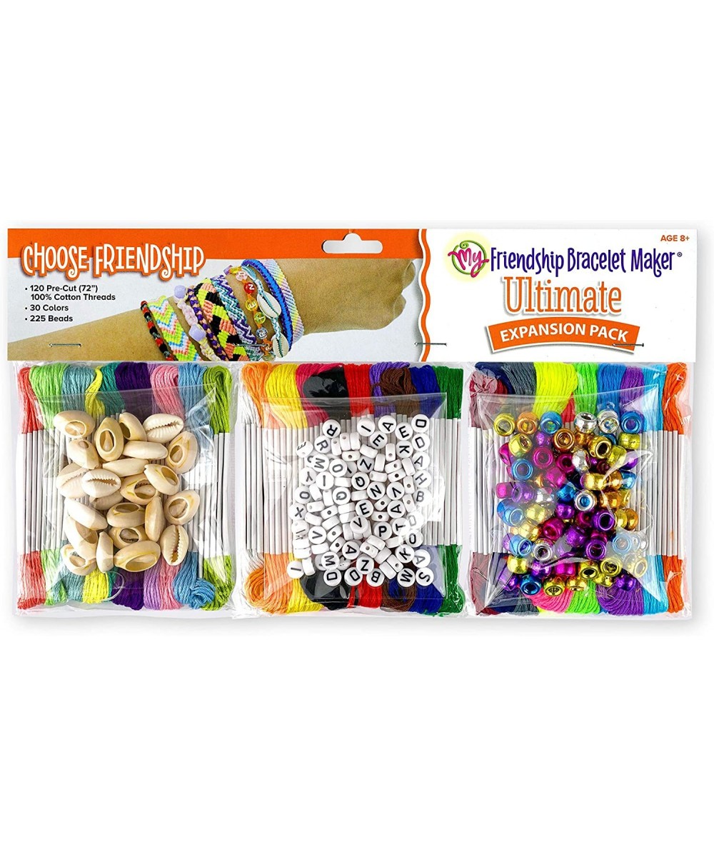 Choose Friendship My Friendship Bracelet Maker Ultimate Expansion Pack 120 Pre-cut Threads and 225 Beads Makes 24-48 Bracelet...