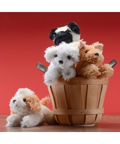 Stuffed Puppies - Set of 4 Cute Dog Toy Stuffed Animals for Girls and Boys | 6 Inch Small Plushies | Plush Dogs Stuff Animals...