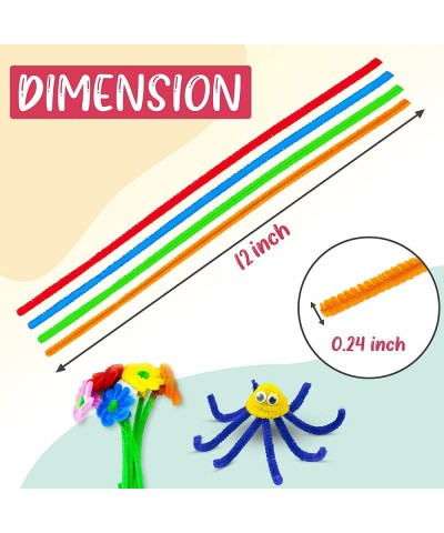 [Pack of 460] 360 Pipe Cleaners+100 Googly Eyes | Vibrant Assorted 30 Colors of Craft Chenille Stems - Multicolor Pipe Cleane...