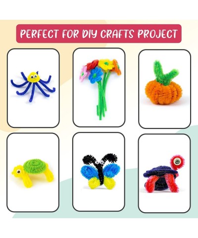 [Pack of 460] 360 Pipe Cleaners+100 Googly Eyes | Vibrant Assorted 30 Colors of Craft Chenille Stems - Multicolor Pipe Cleane...