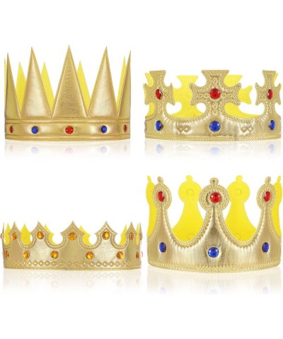 Kids Party Gift King Crown Golden Crown for Boys 4 Pcs Birthday Crown Hat King Crown Adjustable Crown Birthday Party Crowns G...