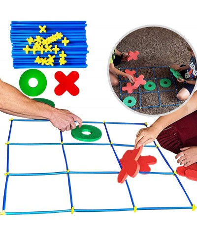 Jumbo Tic Tac Toe Game Set Large Indoor Outdoor Games Backyard Games for Kids and Adults Outdoor Play Yard Games with Carry B...