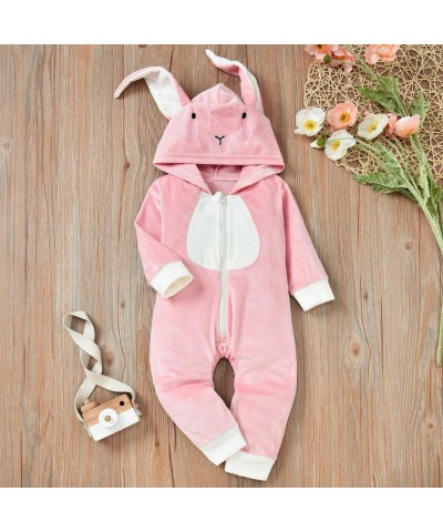 Unisex Baby Animal Romper One Piece Long Sleeve Hooded Cosplay Fall Winter Jumpsuit Outfit $18.73 Kids' Costumes