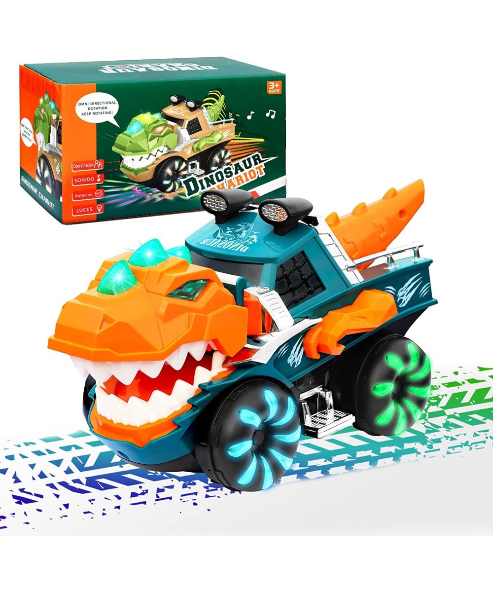 Dinosaur Toys for Kids 3-5 Dinosaur Car Toys with Flashing Light & Roar Music - Battery Powered Bump & Go Monster Truck Toddl...