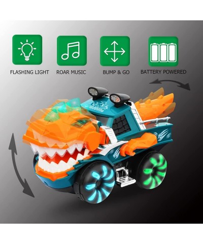 Dinosaur Toys for Kids 3-5 Dinosaur Car Toys with Flashing Light & Roar Music - Battery Powered Bump & Go Monster Truck Toddl...