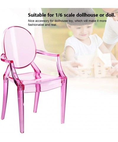 5PCS Dollhouse Accessories and Furniture Sets 1:6 Scale Plastic Miniature Doll House Chairs Kit Model Mini Toy Chair for Livi...