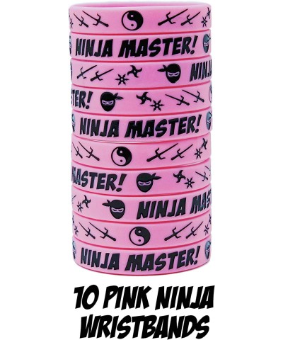 Pink Ninja Master Silicone Wristbands - Black & Pink Ninja Party Favors - Perfect for Ninja Warrior Birthday Party Theme! $20...