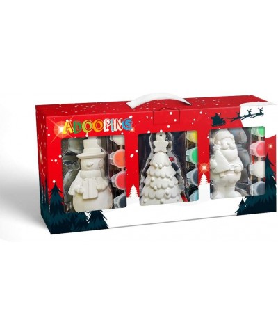 Paint Your Own Figurines Decorate Ready to Paint Set Plaster Craft Kit for Kids (Christmas Tree Santa Claus and Snowman) $44....