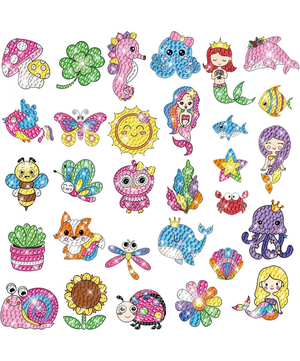 5D DIY Diamond Art Painting Stickers Kits for Kids Sea Animal Crystal Painting Stickers Painting by Number Kit Rhinestone Gem...