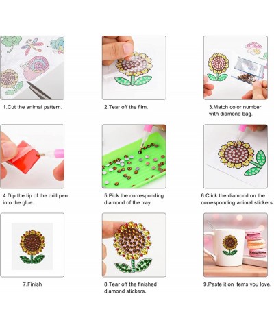 5D DIY Diamond Art Painting Stickers Kits for Kids Sea Animal Crystal Painting Stickers Painting by Number Kit Rhinestone Gem...