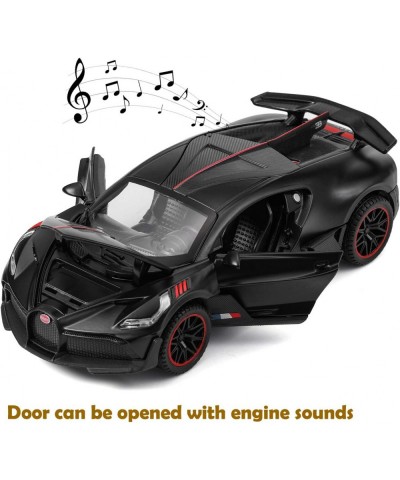 Bugatti Divo Diecast Metal Model Cars for Boy Toys Age 3-12 Pull Back Vehicles with Music Doors and Hood Can Be Opened(Black)...