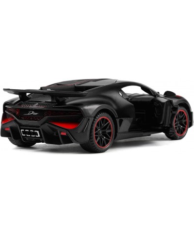 Bugatti Divo Diecast Metal Model Cars for Boy Toys Age 3-12 Pull Back Vehicles with Music Doors and Hood Can Be Opened(Black)...