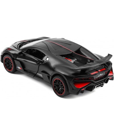 Bugatti Divo Diecast Metal Model Cars for Boy Toys Age 3-12 Pull Back Vehicles with Music Doors and Hood Can Be Opened(Black)...