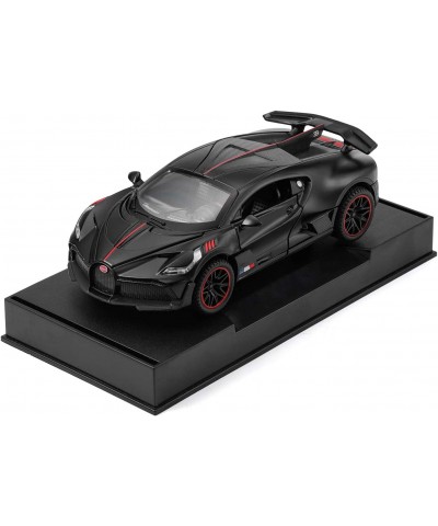 Bugatti Divo Diecast Metal Model Cars for Boy Toys Age 3-12 Pull Back Vehicles with Music Doors and Hood Can Be Opened(Black)...