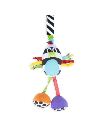 Boppin’ Birdie | Developmental Plush Toy for Early Learning | High Contrast | Attaches to Baby Gear for Travel | for Ages New...