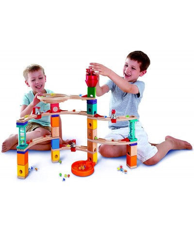 Castle Escape - Quadrilla Wooden Marble Run Blocks - STEM Learning Building & Development Construction Toy - Counting Color &...