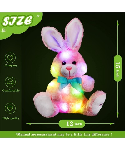 15‘’ LED Rose Velvet Bunny Plush Stuffed Animal Glowing Night Light Up Cute Toy Doll Gifts for Decors Birthdays Kids $46.27 S...