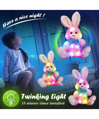 15‘’ LED Rose Velvet Bunny Plush Stuffed Animal Glowing Night Light Up Cute Toy Doll Gifts for Decors Birthdays Kids $46.27 S...