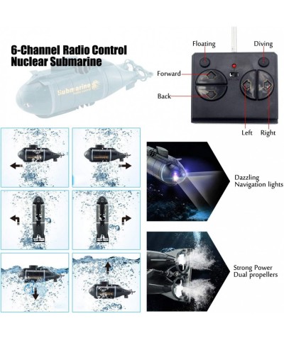 Mini RC Nuclear Submarine Toy Remote Control Boat Electric Dive Fish Water Tank Kids Gifts (Blue) $47.81 Remote & App Control...