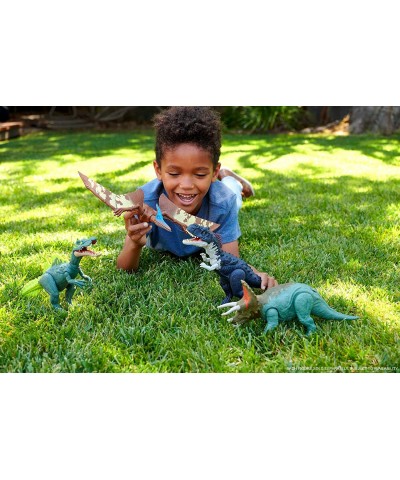 Jurassic World Dominion Roar Strikers Triceratops Dinosaur Action Figure with Motion and Sound Toy Gift with Physical and Dig...