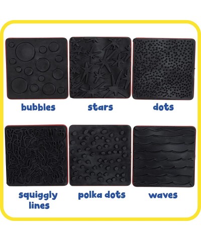 Paint Effect Stamps - Set of 6 - Art Tools for Kids - Dots Squiggly Lines Stars Waves Bubbles Polka Dots - Patterns for Backg...