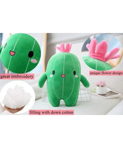 Cactus Stuffed Plant Plush Toy with Smile Face Super Cute Soft Cactus Plush Pillow Creative Plush Plant Cactus Decoration Gre...