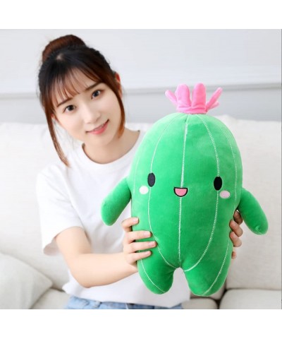 Cactus Stuffed Plant Plush Toy with Smile Face Super Cute Soft Cactus Plush Pillow Creative Plush Plant Cactus Decoration Gre...