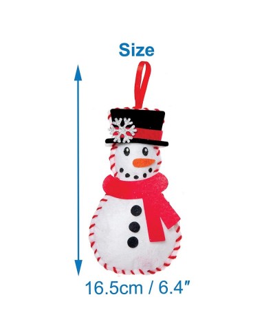 FE949 Snowman Decoration Sewing Kits - Pack of 3 Sewing Set for Children Creative Activities for Kids Ideal Christmas Arts an...