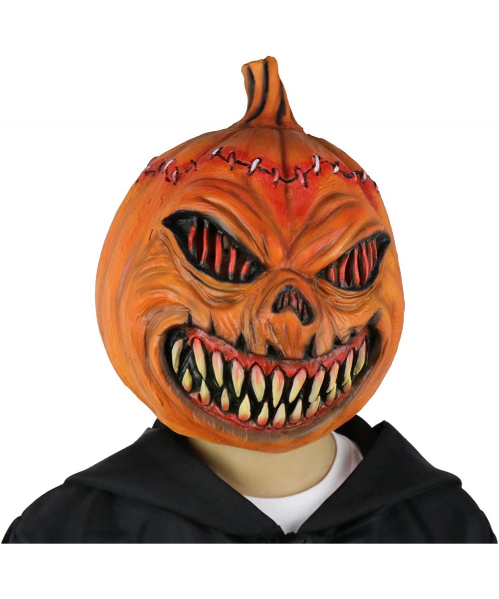 Deluxe Novelty Halloween Pumpkin Head Mask Creepy Scary Halloween Decorations $27.31 Kids' Dress-Up Accessories