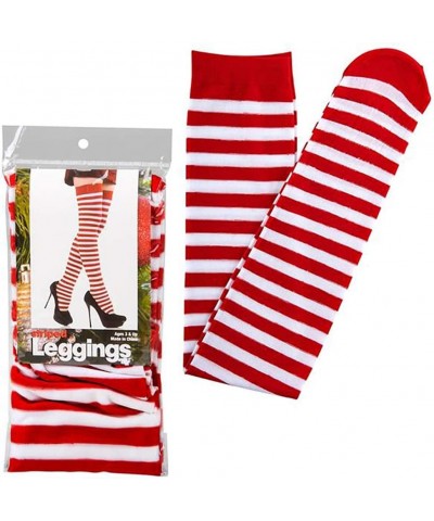 Christmas Leggings Red and White Stripped Great for Holiday Parties (Single) $14.99 Gags & Practical Joke Toys