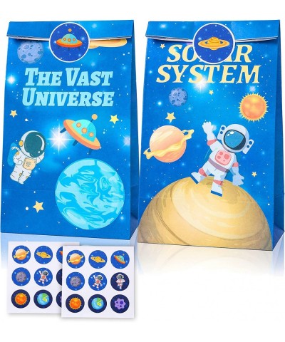 Astronaut Party Gift Bags Suppliers Space Themed Goody Treat Bags with Thank You Stickers for Kids Astronaut Birthday Party F...