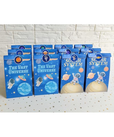 Astronaut Party Gift Bags Suppliers Space Themed Goody Treat Bags with Thank You Stickers for Kids Astronaut Birthday Party F...