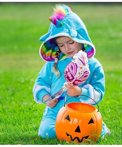 Youth Light Blue Unicorn Halloween Costume Jumpsuit with Rainbow Mane and Tail for Children $82.79 Kids' Costumes