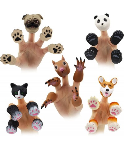 Cute Animal Finger Puppets Toys 5 Set Panda Squirrel cat Shiba Inu Pug Role-Telling Animal Puppets an Excellent Gift for Kids...