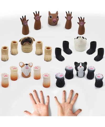 Cute Animal Finger Puppets Toys 5 Set Panda Squirrel cat Shiba Inu Pug Role-Telling Animal Puppets an Excellent Gift for Kids...