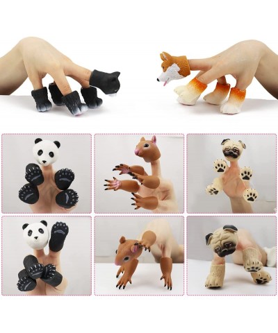 Cute Animal Finger Puppets Toys 5 Set Panda Squirrel cat Shiba Inu Pug Role-Telling Animal Puppets an Excellent Gift for Kids...