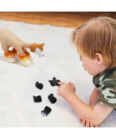 Cute Animal Finger Puppets Toys 5 Set Panda Squirrel cat Shiba Inu Pug Role-Telling Animal Puppets an Excellent Gift for Kids...