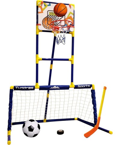 3 in 1 Sports Center - Kids Toy Basketball Hockey Soccer Sports Station - Indoor Arcade Game Includes Basketball Hoop Hockey ...